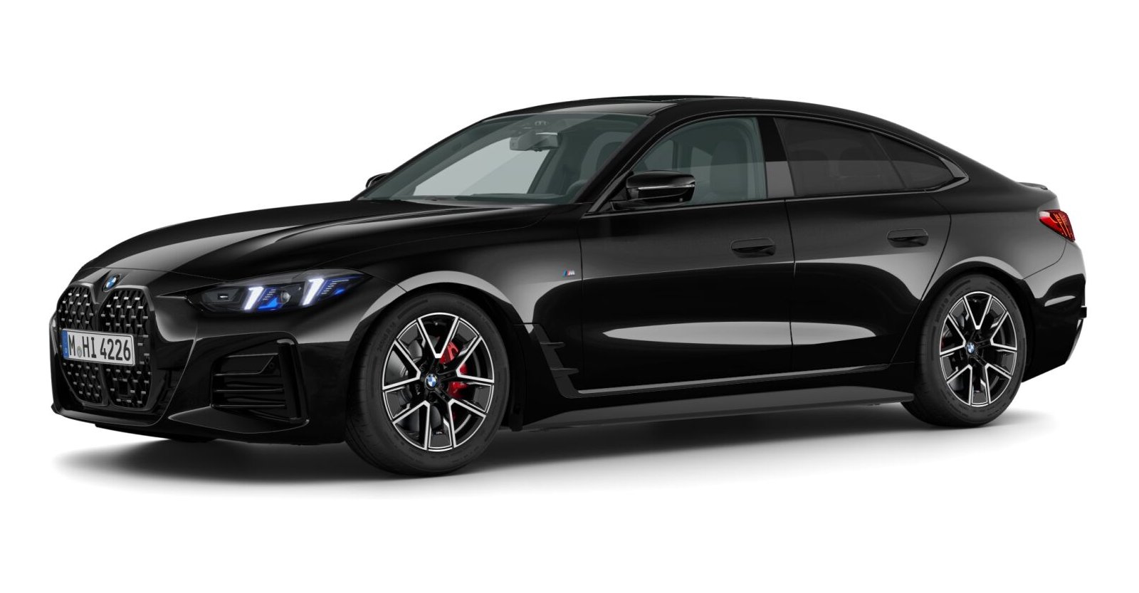 BMW 420i Gran Coupé in Schwarz von vorne