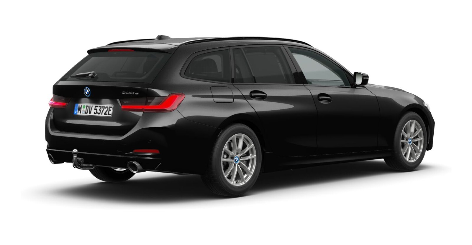 BMW BMW 3er in Schwarz von hinten