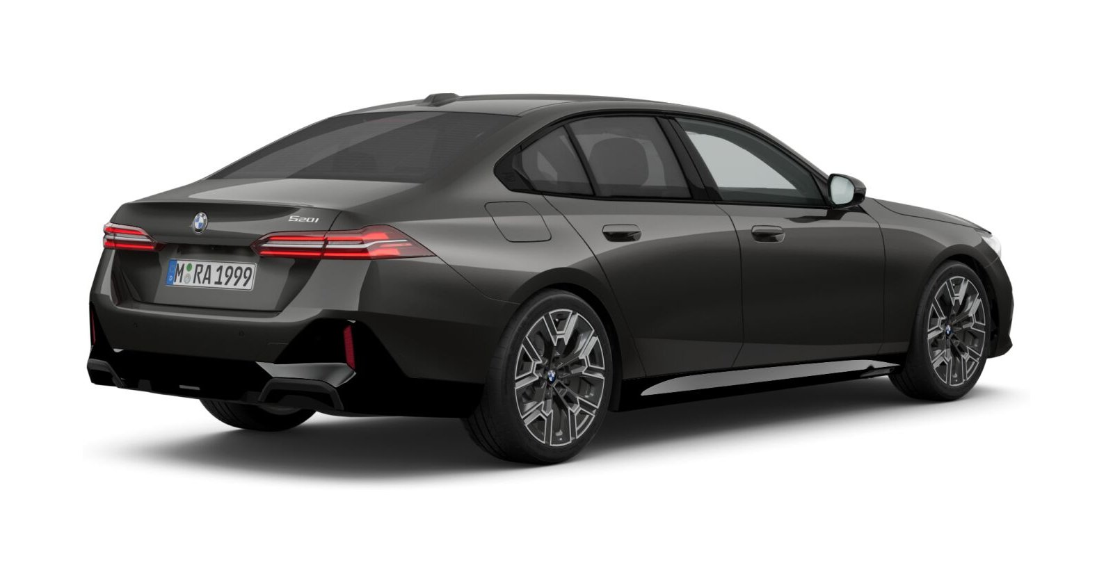 BMW BMW 5er in Grau von hinten