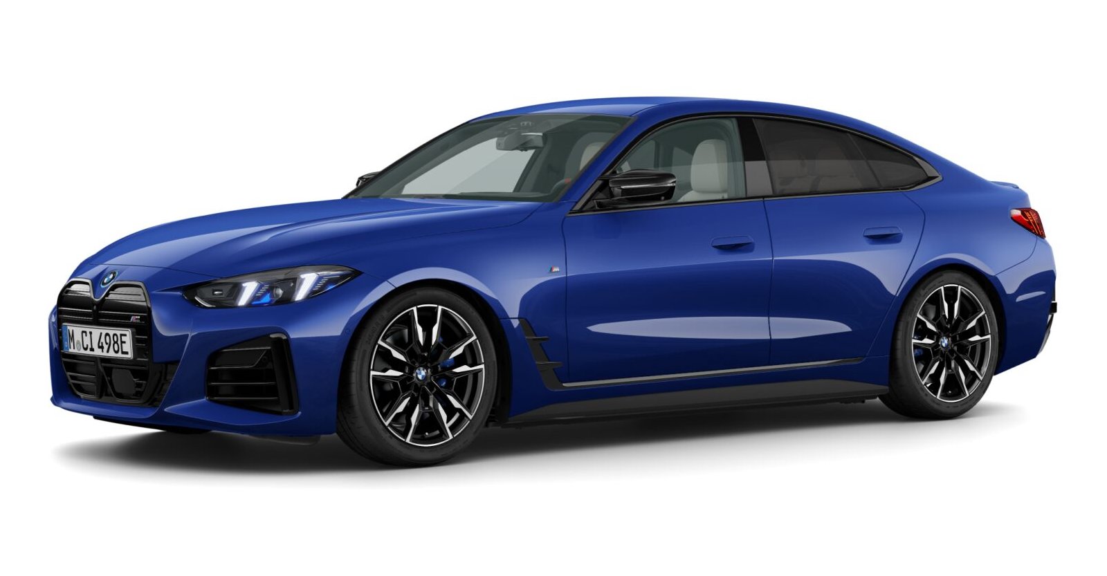 BMW i4 M60 xDrive Gran Coupe in Blau von vorne BMW i4 M60 xDrive Gran Coupe in Blau von vorne