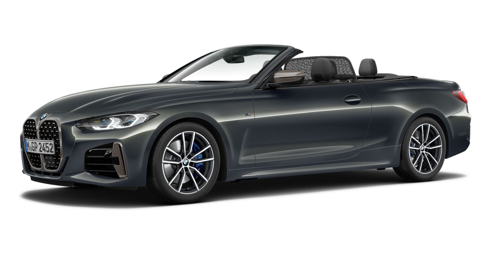BMW M440i xDrive Cabrio in Grau von vorne BMW M440i xDrive Cabrio in Grau von vorne