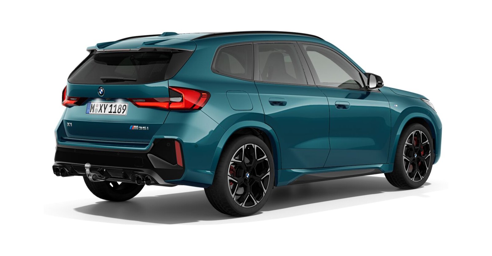 BMW BMW X in Blau von hinten BMW BMW X in Blau von hinten