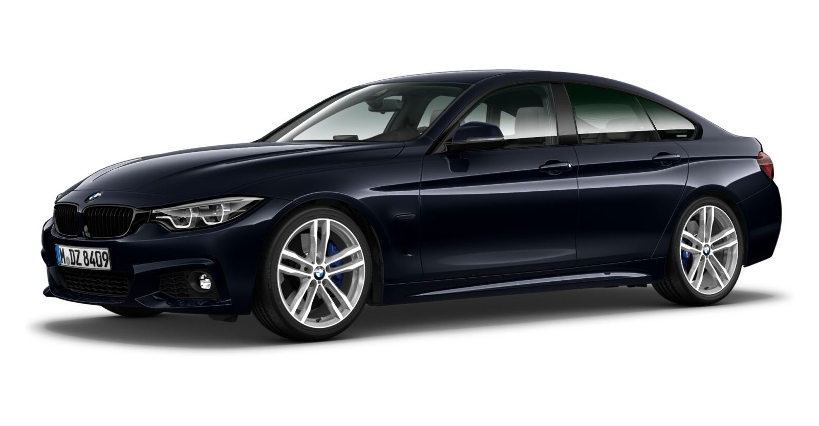 BMW 430i Gran Coup&eacute; in Schwarz von vorne