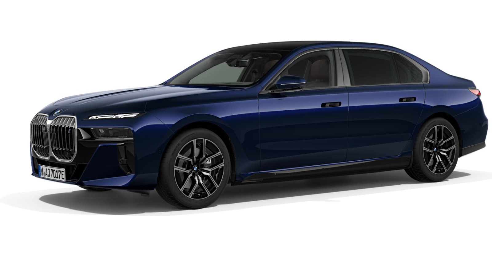 BMW BMW I in Blau von vorne BMW BMW I in Blau von vorne