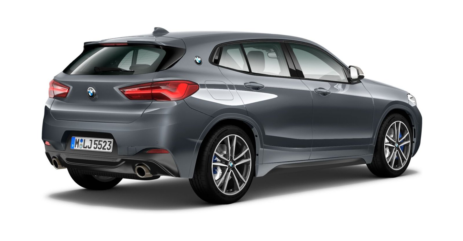 BMW BMW X in Grau von hinten BMW BMW X in Grau von hinten
