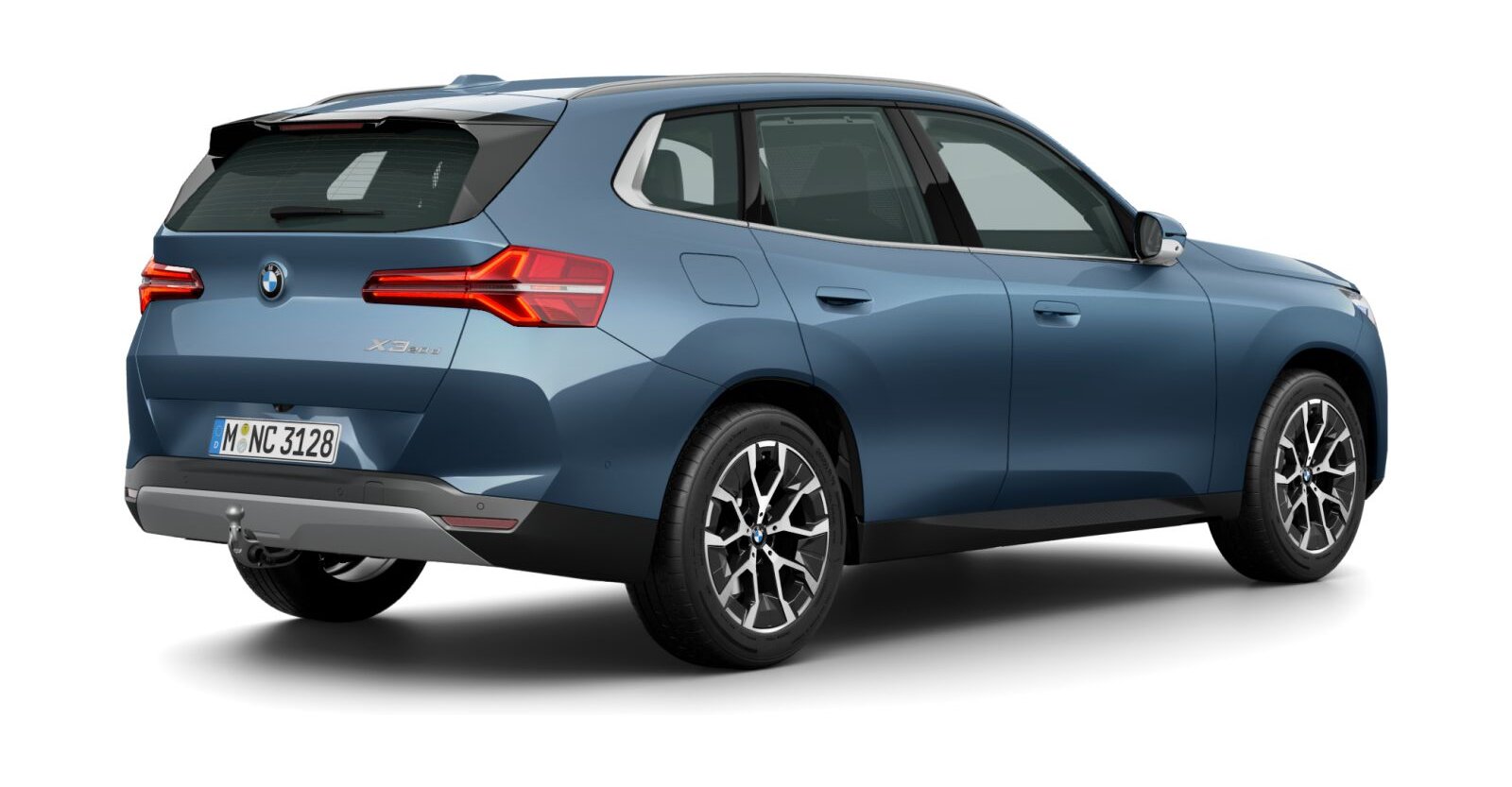 BMW BMW X in Blau von hinten