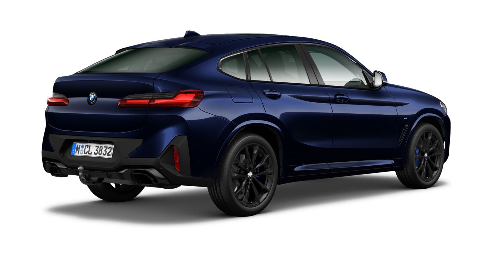 BMW BMW X in Blau von hinten