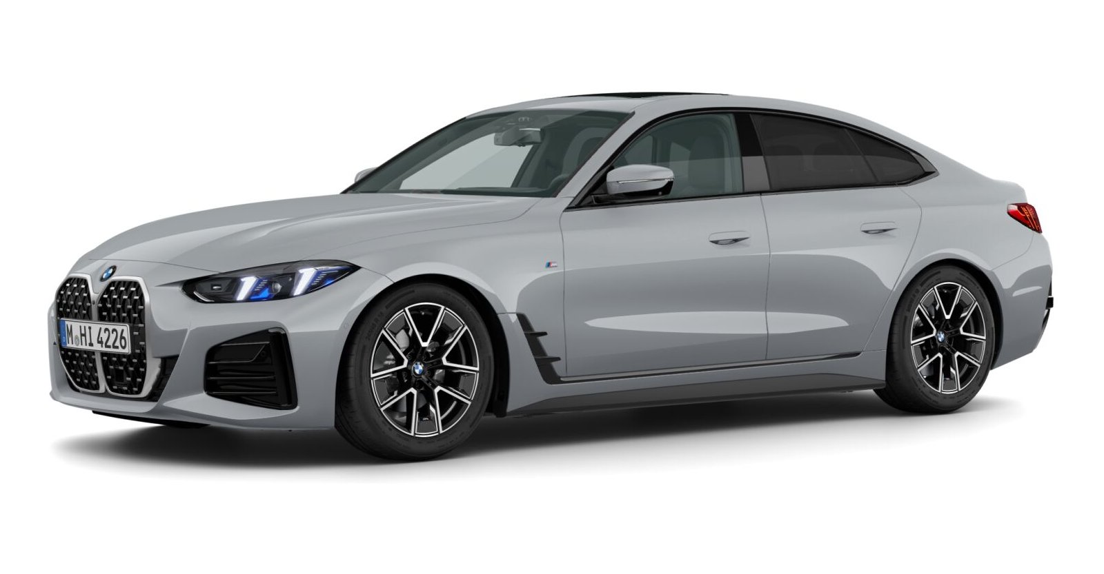 BMW 420i Gran Coupé in Grau von vorne