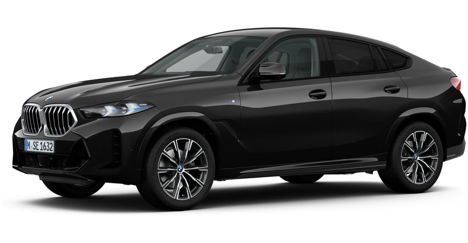 BMW X6 xDrive30d M Sport in Schwarz von vorne BMW X6 xDrive30d M Sport in Schwarz von vorne