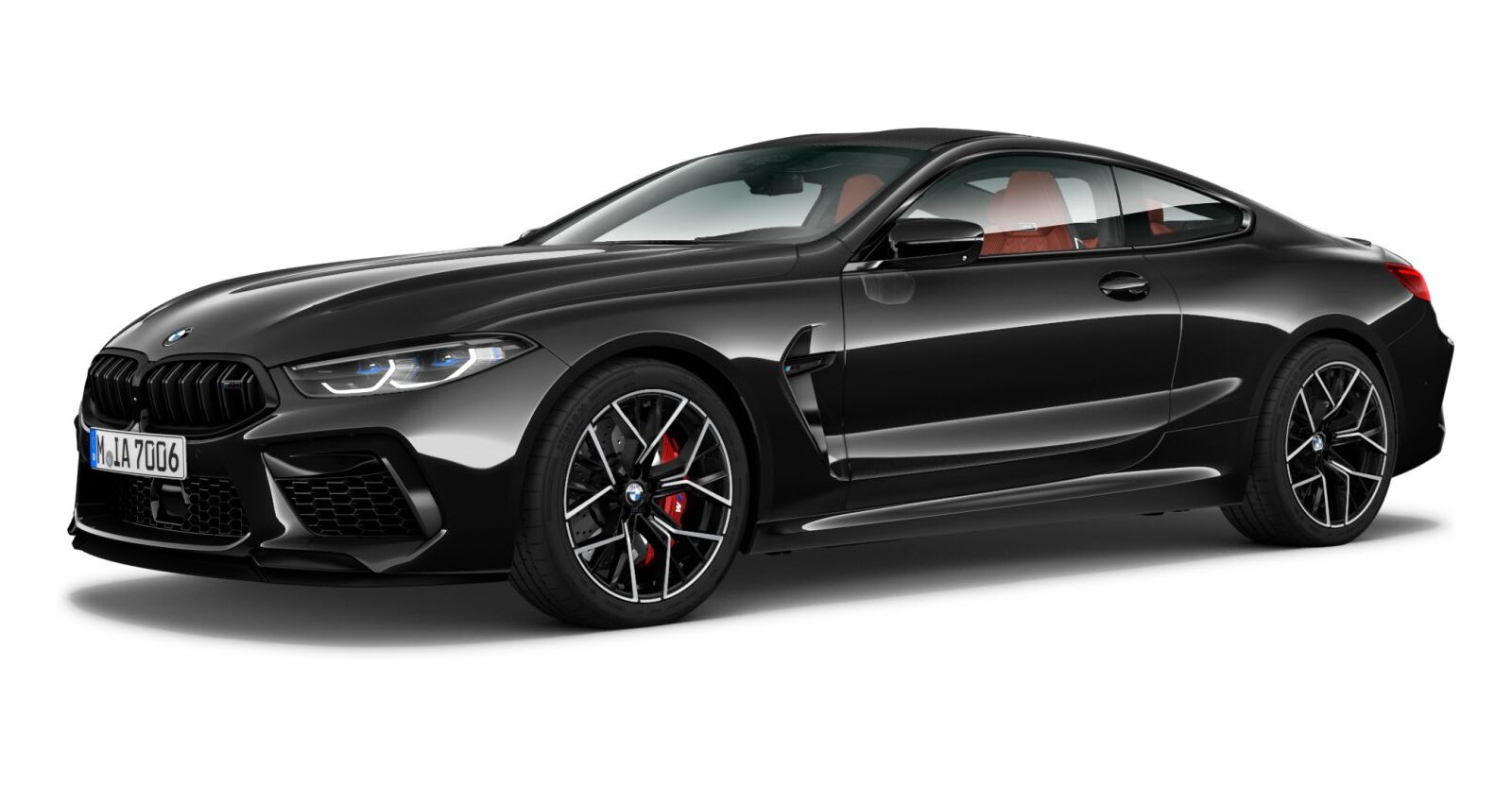 BMW M8 Coupe in Schwarz von vorne