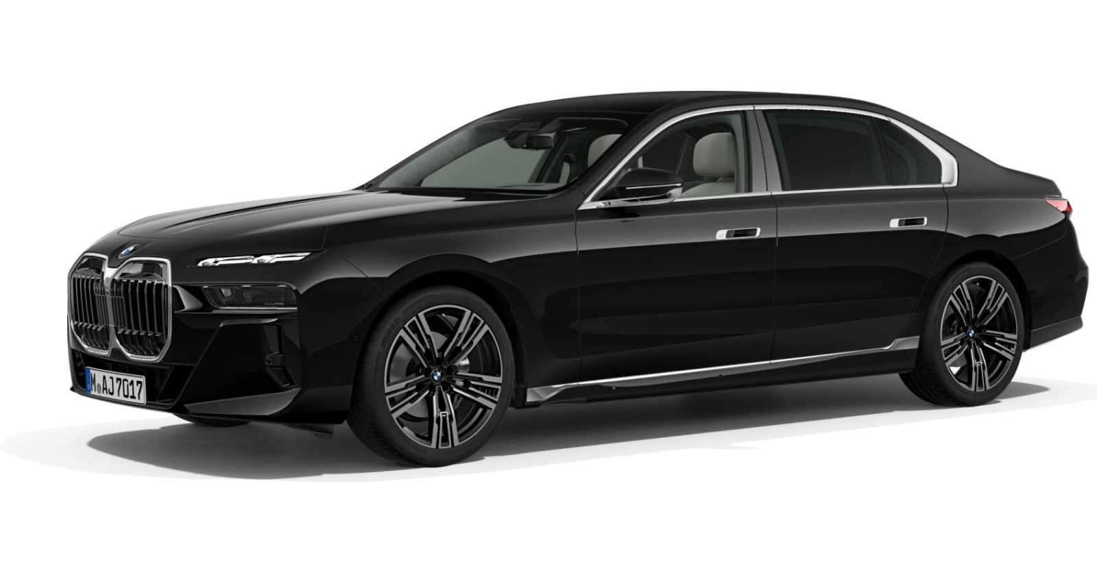 BMW BMW 7er in Schwarz von vorne BMW BMW 7er in Schwarz von vorne