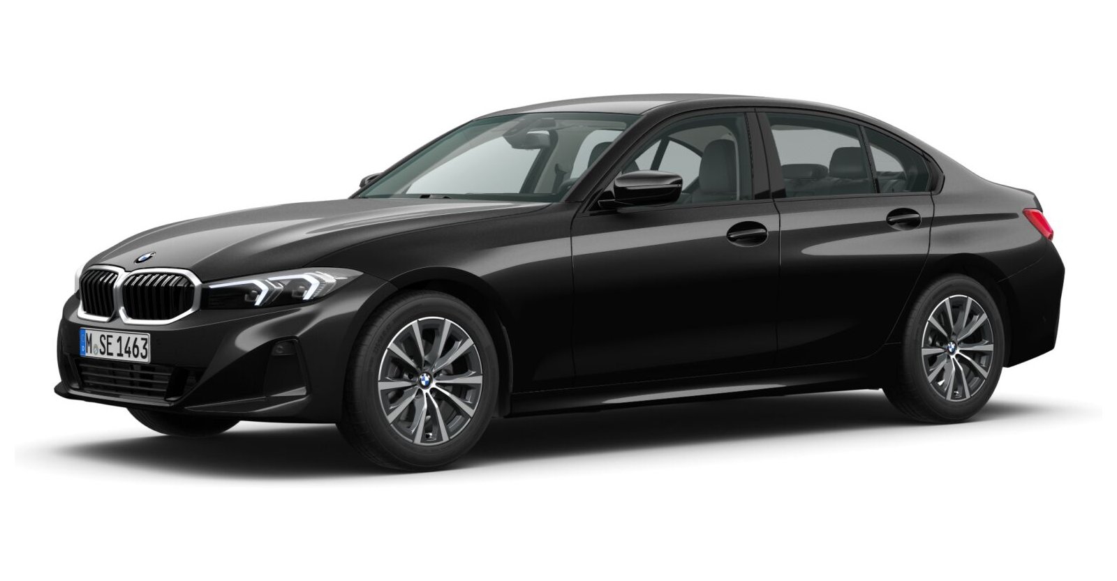 BMW BMW 3er in Schwarz von vorne BMW BMW 3er in Schwarz von vorne