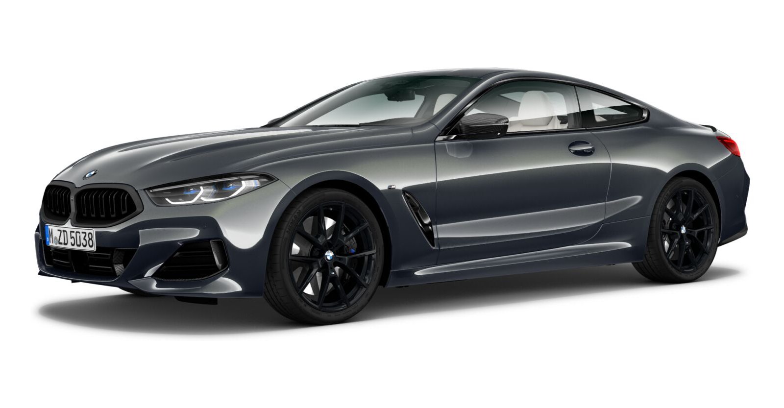 BMW 840i Coupe in Grau von vorne BMW 840i Coupe in Grau von vorne
