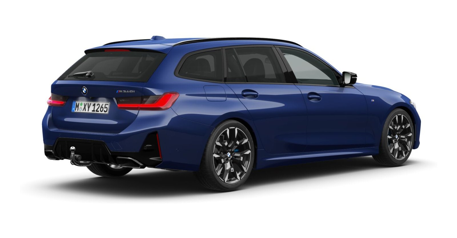 BMW BMW 3er in Blau von hinten
