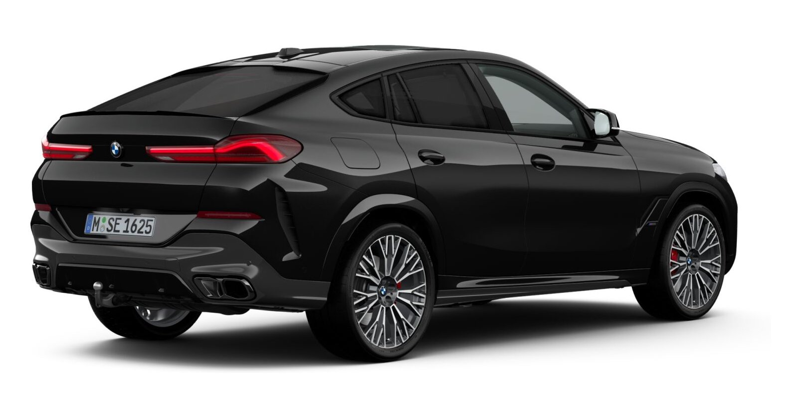 BMW BMW X in Schwarz von hinten