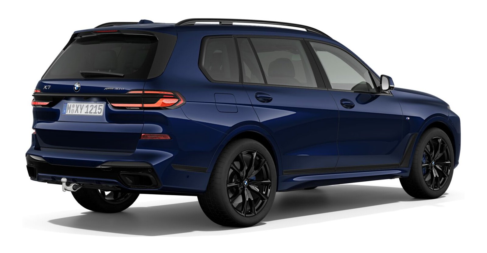 BMW BMW X in Blau von hinten BMW BMW X in Blau von hinten