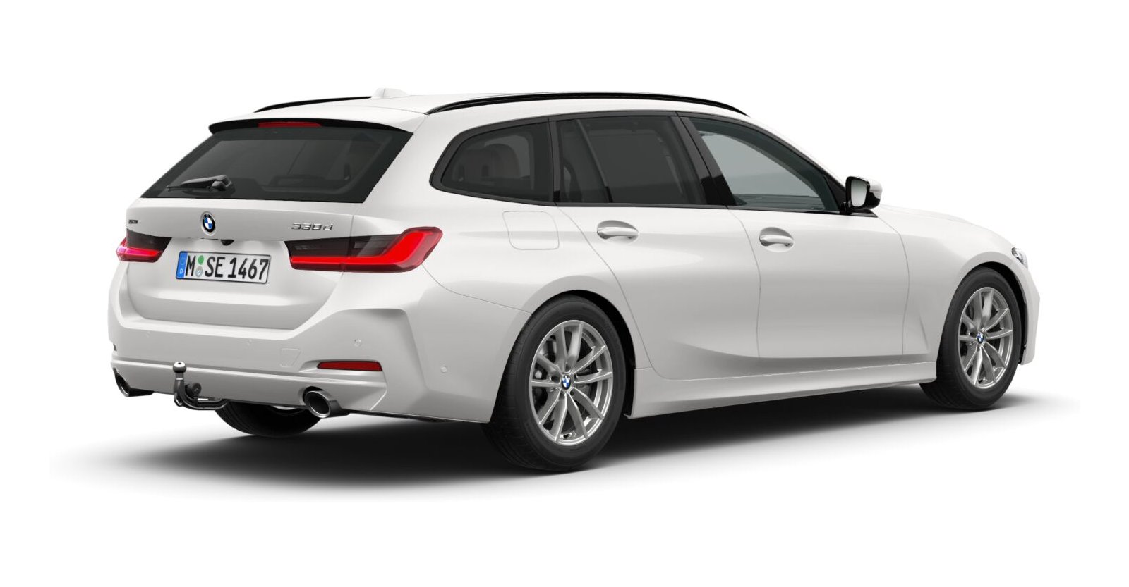 BMW BMW 3er in Weiß von hinten BMW BMW 3er in Weiß von hinten