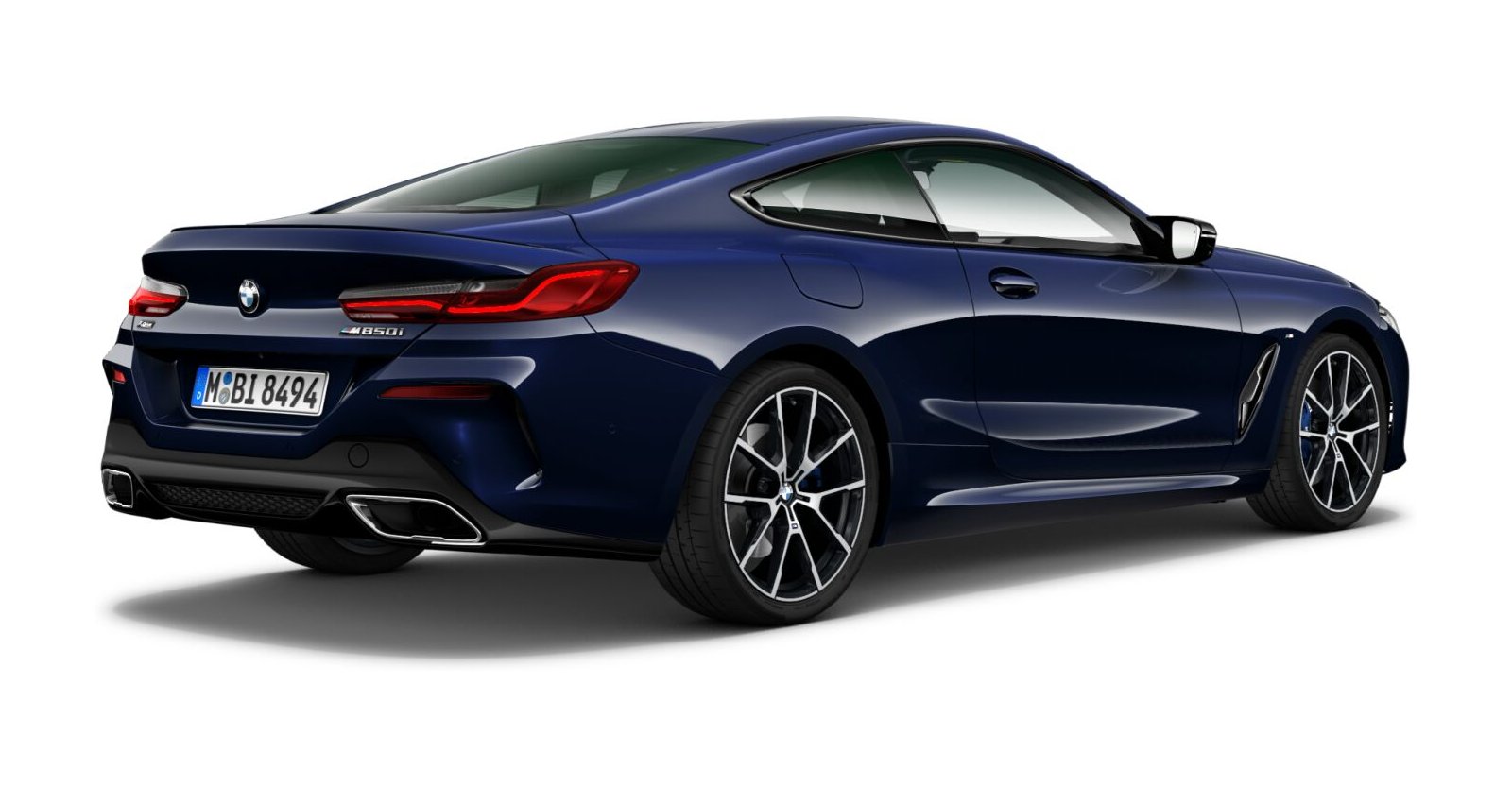 BMW BMW 8er in Blau von hinten BMW BMW 8er in Blau von hinten