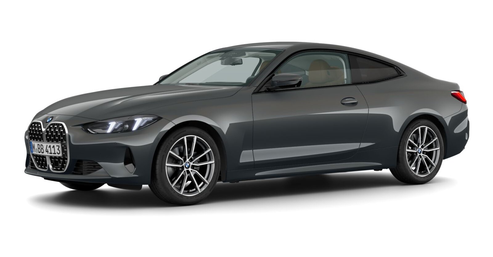BMW 420i Coupe in Grau von vorne