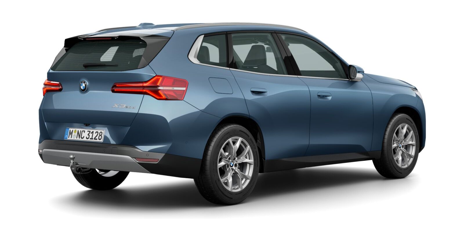 BMW BMW X in Blau von hinten