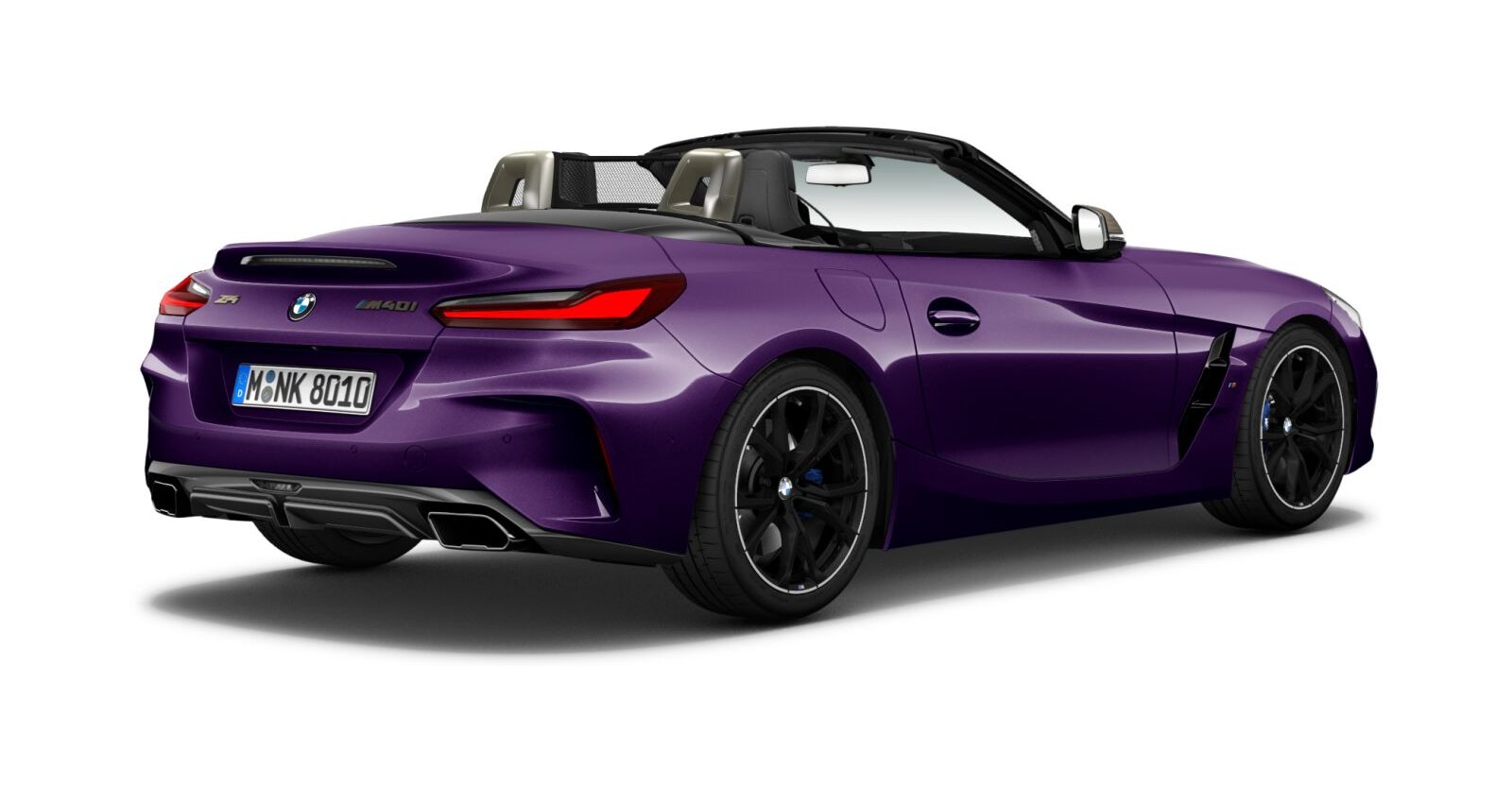 BMW BMW Z in Lila von hinten