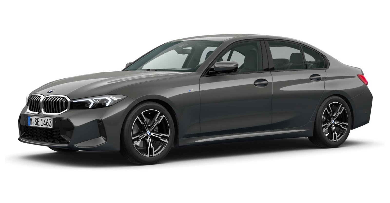 BMW 320i Limousine in Grau von vorne