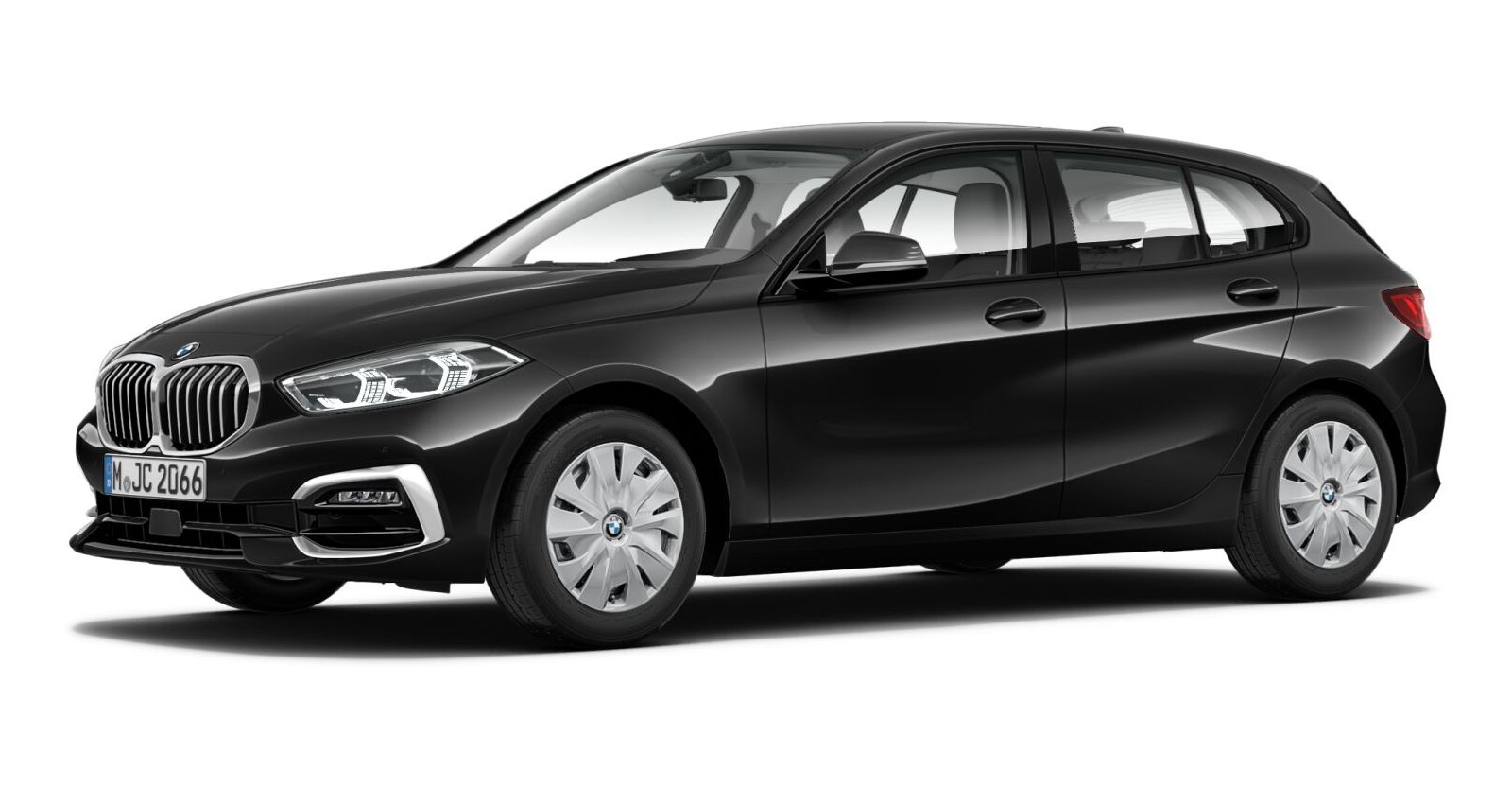 BMW BMW 1er in Schwarz von vorne BMW BMW 1er in Schwarz von vorne