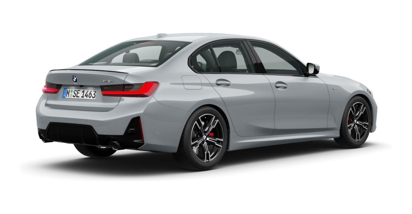 BMW BMW 3er in Grau von hinten BMW BMW 3er in Grau von hinten