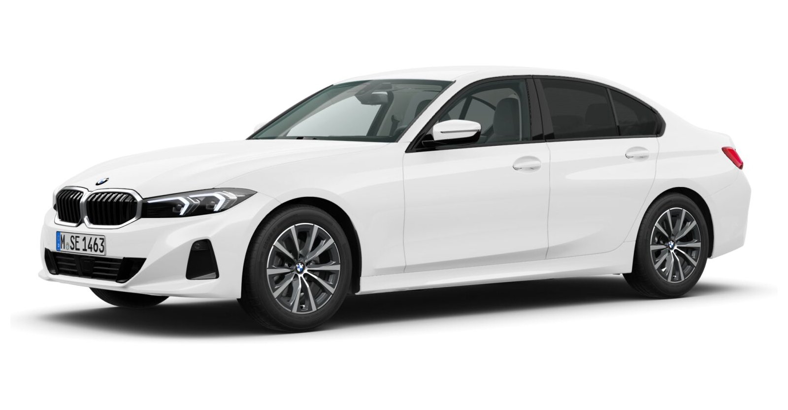 BMW 318i Limousine in Weiß von vorne