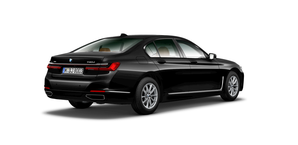 BMW BMW 7er in Schwarz von hinten BMW BMW 7er in Schwarz von hinten