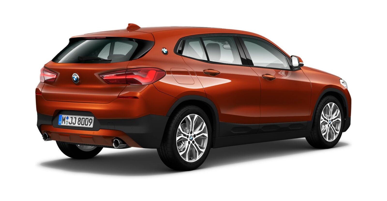 BMW BMW X in Orange von hinten BMW BMW X in Orange von hinten