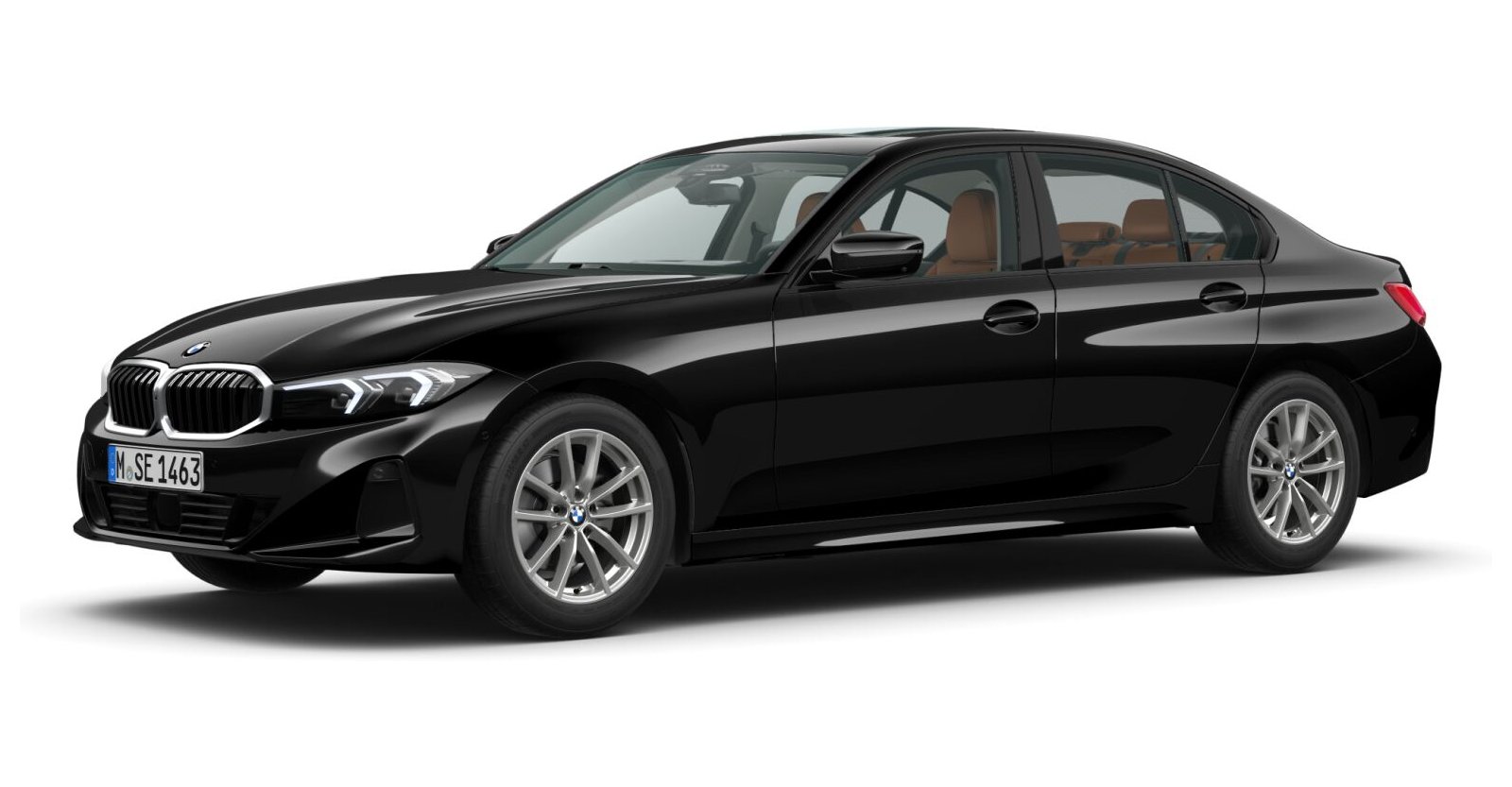 BMW BMW 3er in Schwarz von vorne