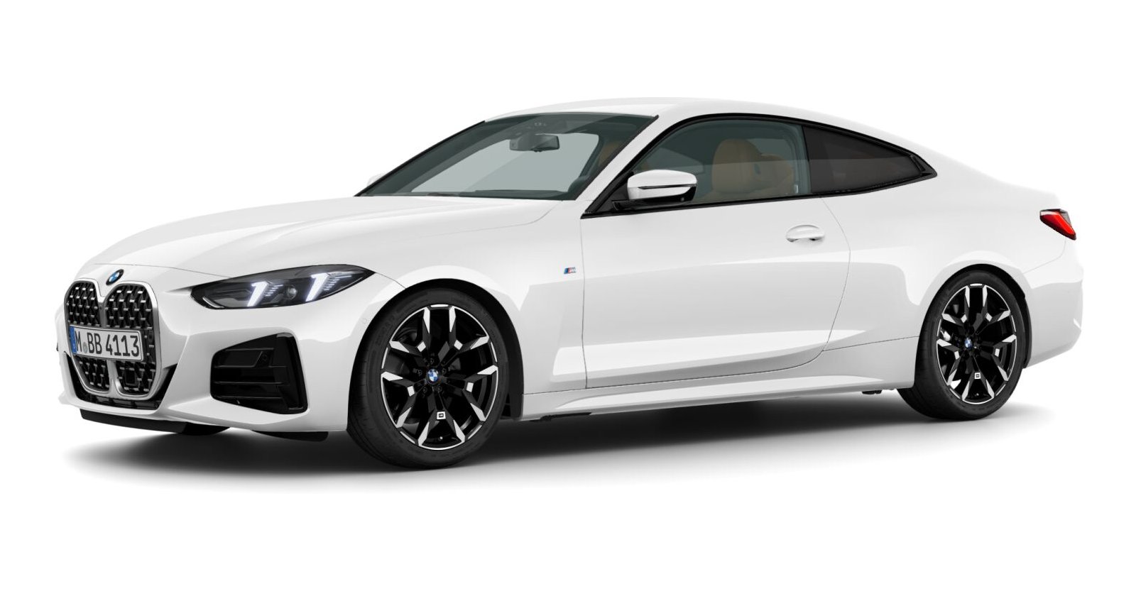 BMW 420d Coupe in Weiß von vorne