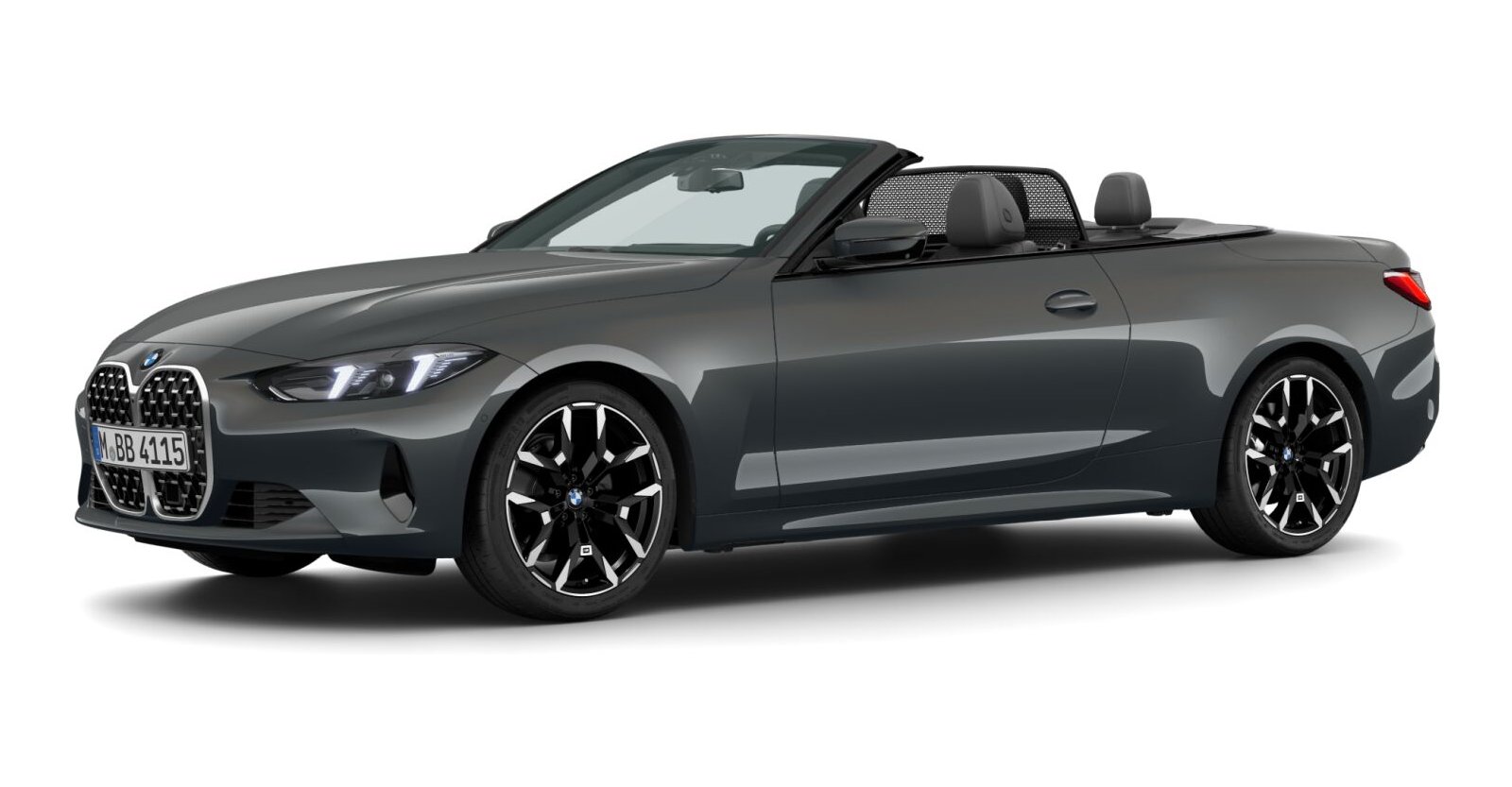 BMW 420i Cabrio in Grau von vorne BMW 420i Cabrio in Grau von vorne