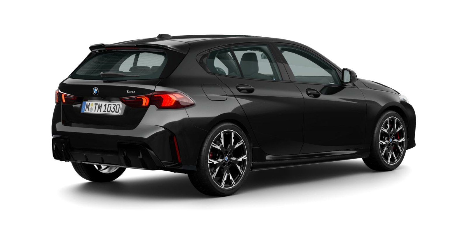BMW BMW 1er in Schwarz von hinten