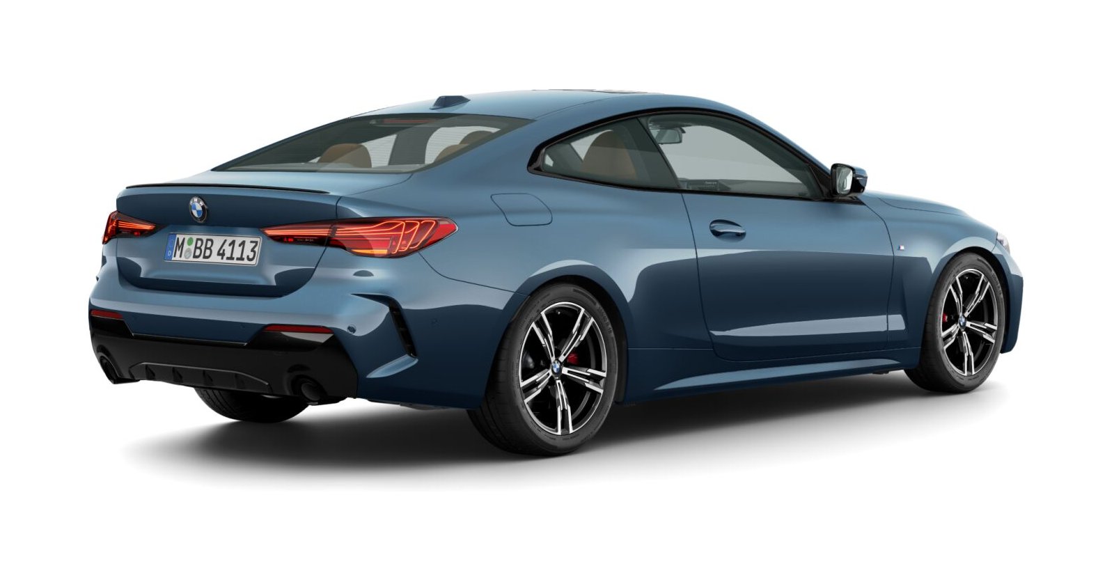 BMW BMW 4er in Blau von hinten BMW BMW 4er in Blau von hinten