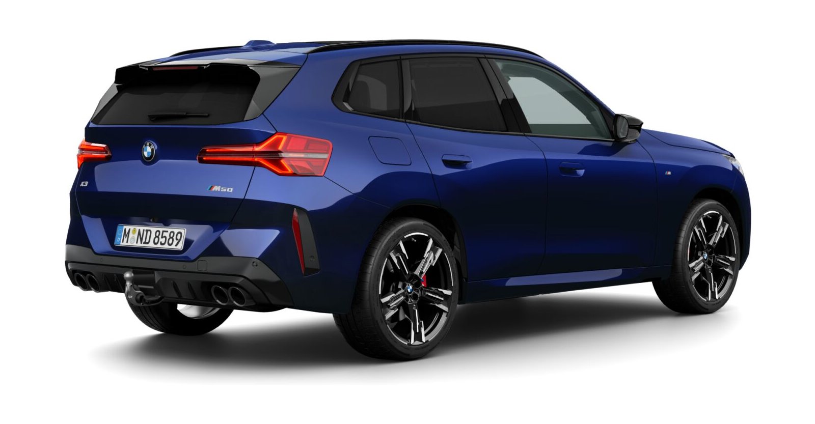 BMW BMW X in Blau von hinten BMW BMW X in Blau von hinten
