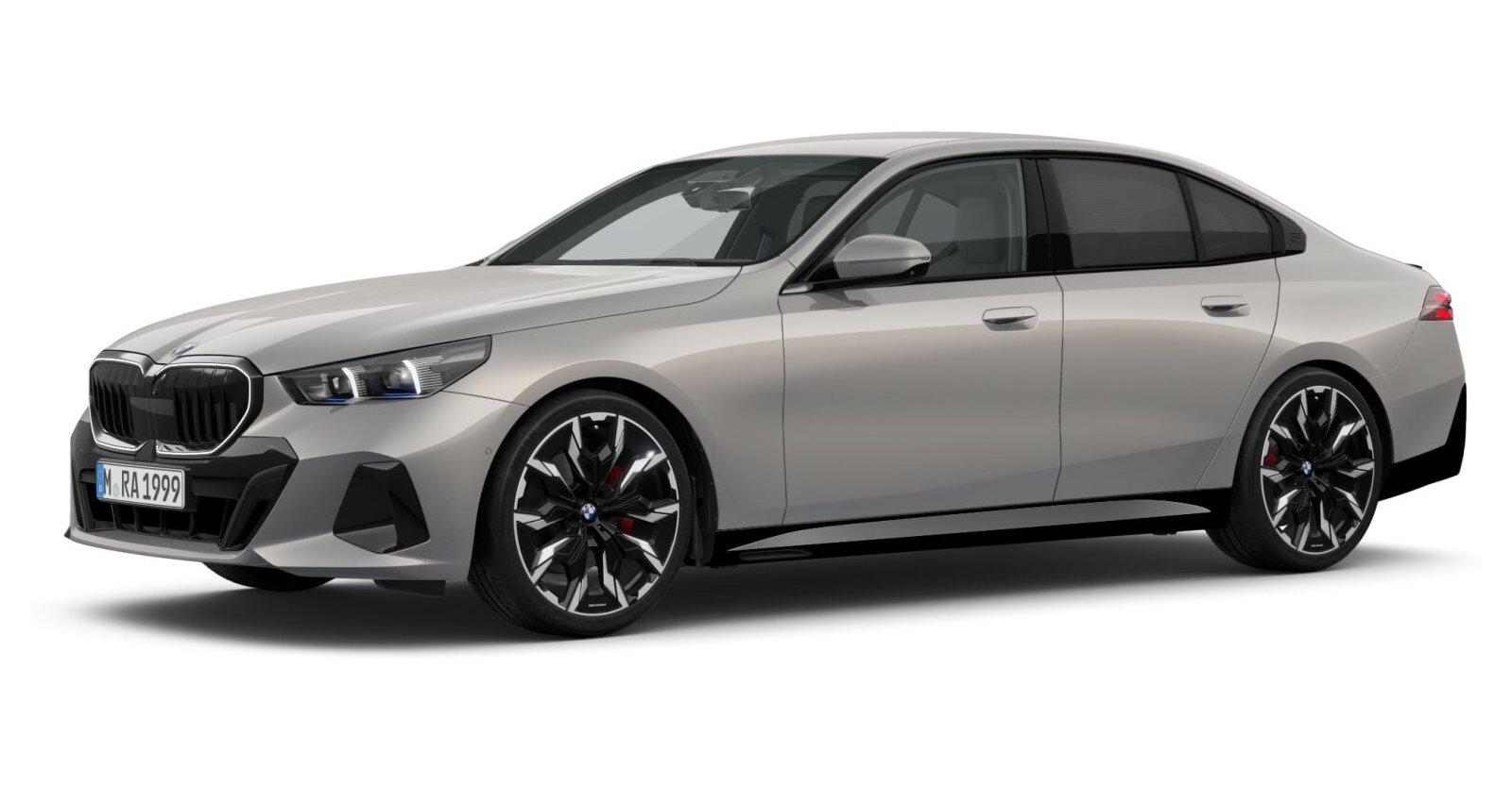BMW 520d Limousine in Grau von vorne