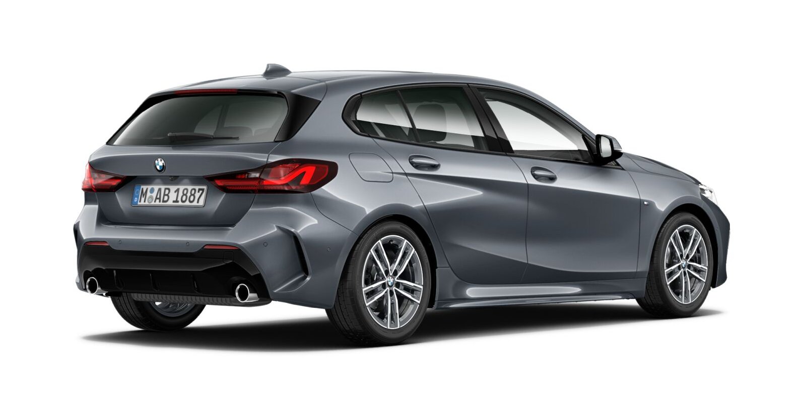 BMW BMW 1er in Grau von hinten BMW BMW 1er in Grau von hinten