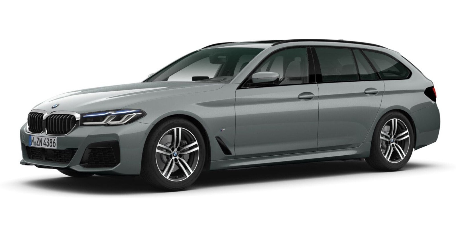 BMW 530d Touring in Grau von vorne