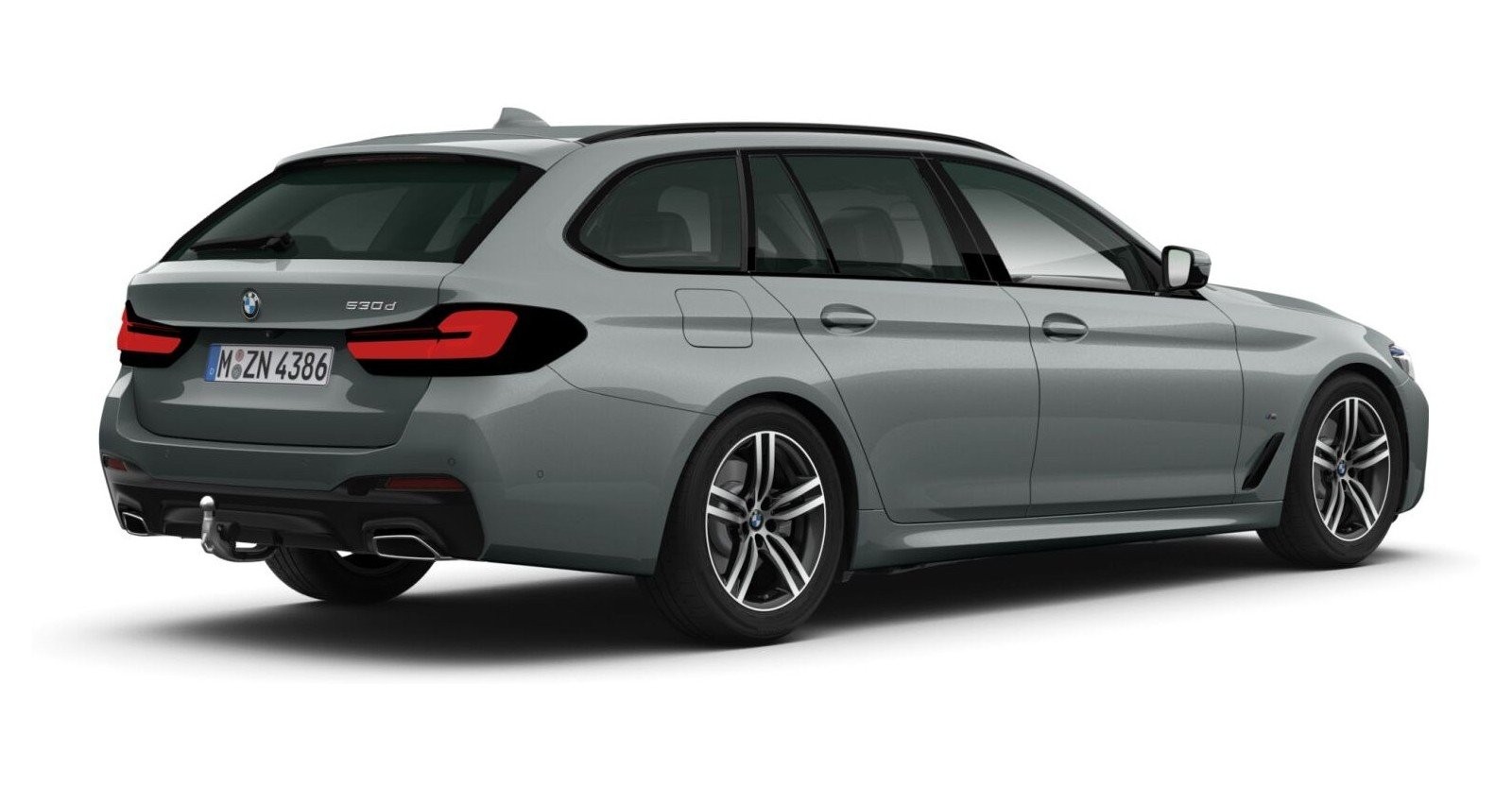 BMW BMW 5er in Grau von hinten