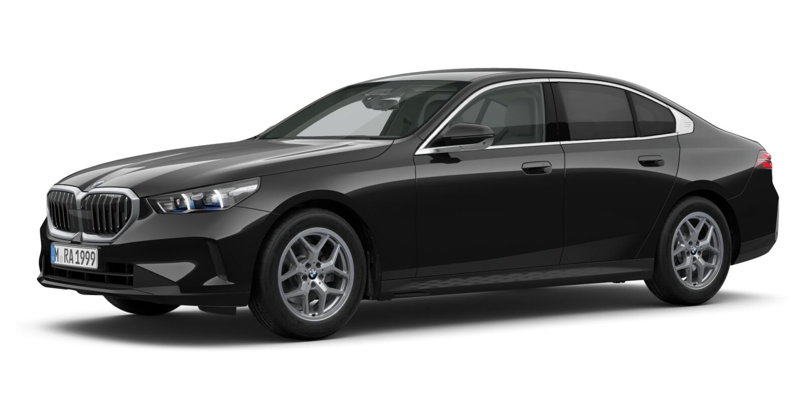 BMW BMW 5er in Schwarz von vorne