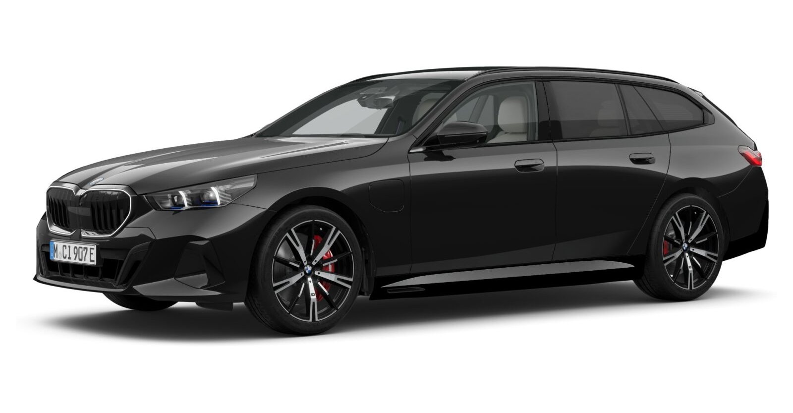BMW BMW 5er in Schwarz von vorne