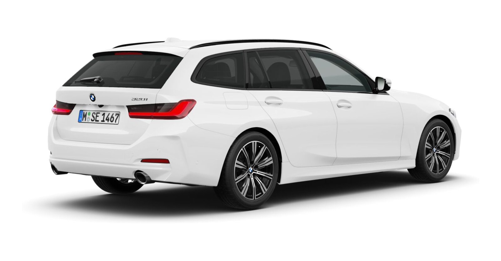 BMW BMW 3er in Weiß von hinten