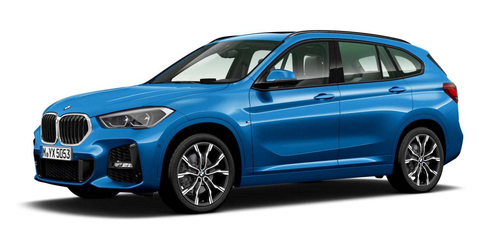 BMW X1 xDrive20d in Blau von vorne