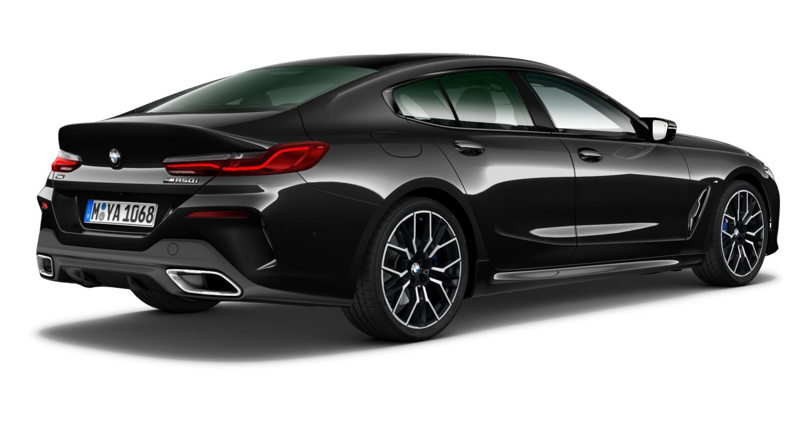BMW BMW 8er in Schwarz von hinten