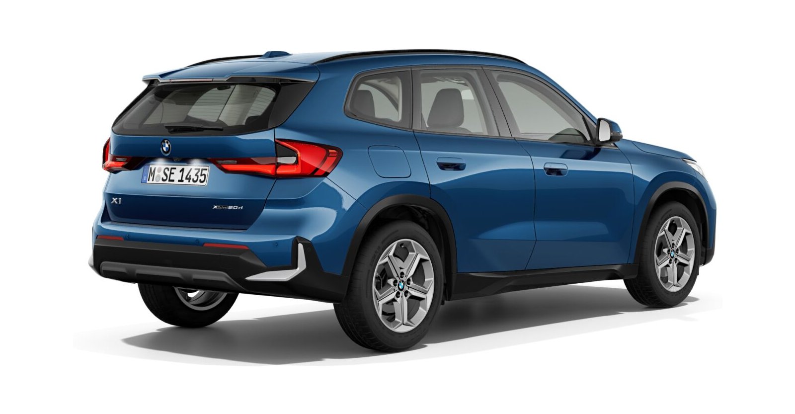 BMW BMW X in Blau von hinten BMW BMW X in Blau von hinten