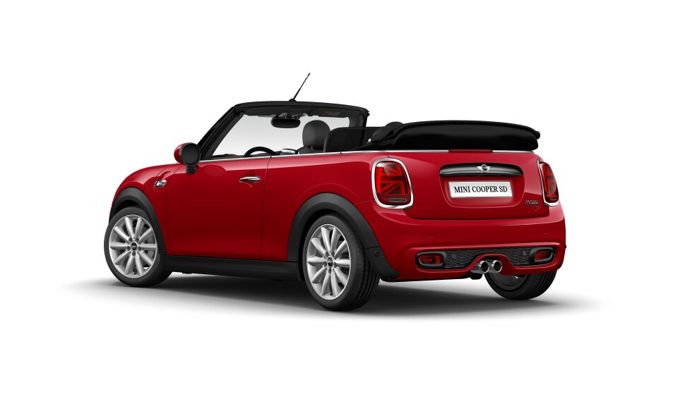 MINI MINI Cabrio in Rot von hinten MINI MINI Cabrio in Rot von hinten