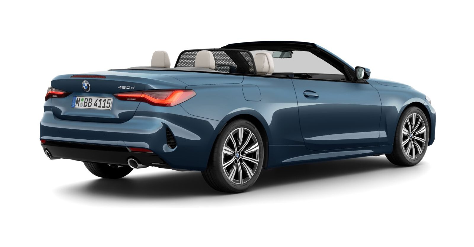 BMW BMW 4er in Blau von hinten BMW BMW 4er in Blau von hinten