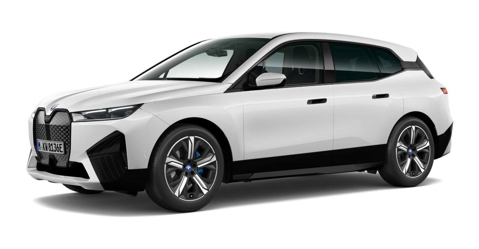 BMW iX xDrive50 in Weiß von vorne BMW iX xDrive50 in Weiß von vorne